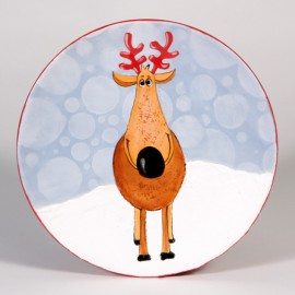 Ceramic Bisque Coupe Salad Plate